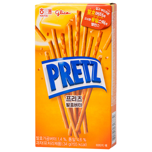 韩国进口格力高百力滋pretz饼干棒白脱味极细超细鲜虾黄油长条状