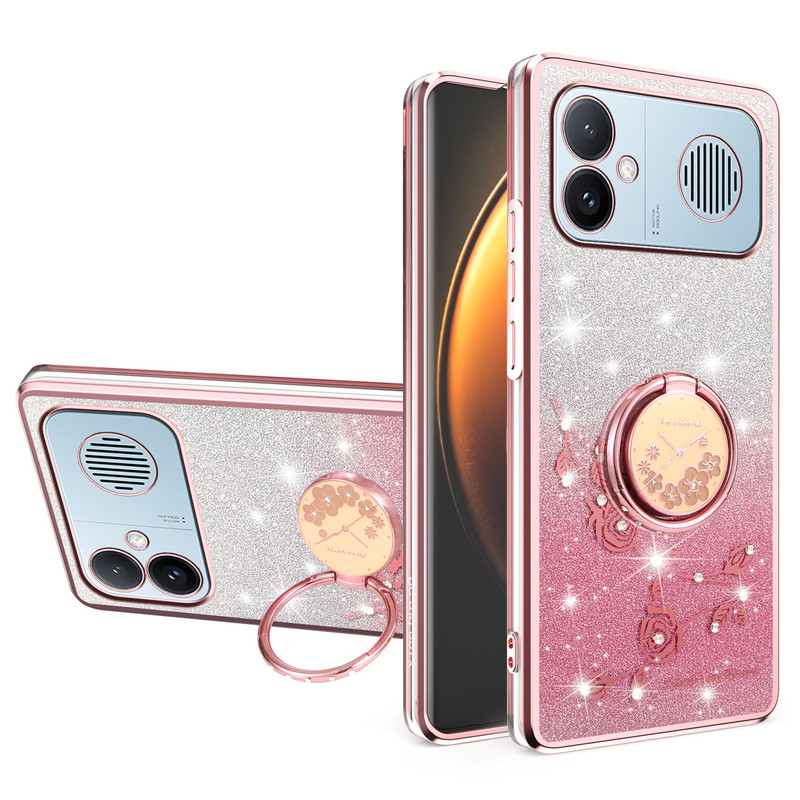 适用红米k90max手机壳小米redmik90max保护渐变套镜头全包防摔MI硅胶软边redmi女生网红in新款K9Omax水钻闪粉