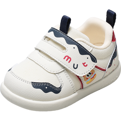 牧童软底宝宝鞋子网面汉堡学步鞋