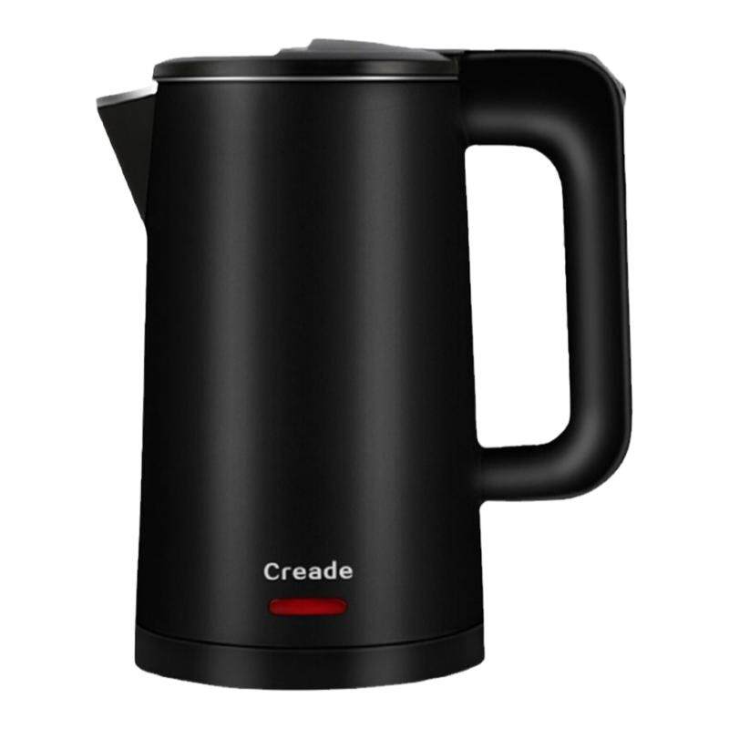 creade电热水壶酒店宾馆同款烧水壶民宿不锈钢热水壶托盘客房套餐