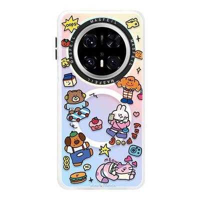 可颂童话适用华为Mate70pro手机壳磁吸新款mate60带支架p60保护套mt40e网红硅胶mete50全包可爱超薄30女pro+