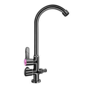 匠丁防冻裂水龙头单冷厨房洗手盆双控水龙头铜别墅花园室户外双用