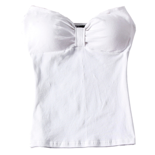 冬季加绒裹胸内搭女打底新款蝴蝶结抹胸上衣带胸垫一体绒保暖背心