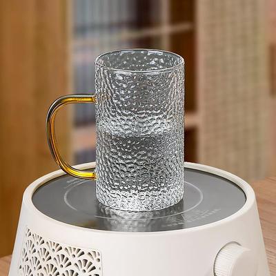 玻璃杯水杯家用套装大容量客厅男女喝水杯子带把手杯具牛奶早餐杯