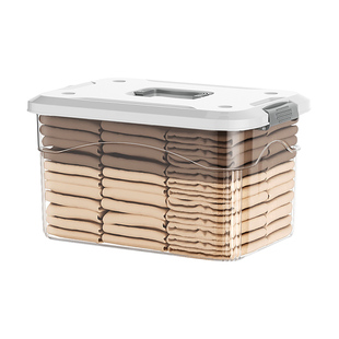 手提透明收纳箱玩具储物箱衣服整理箱厨房家用车用杂物塑料收纳盒