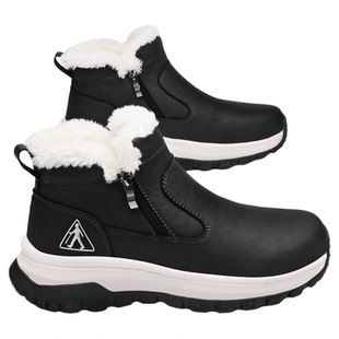足力健旗舰店老人鞋中年妈妈冬季加绒保暖棉鞋加厚雪地靴高帮女鞋
