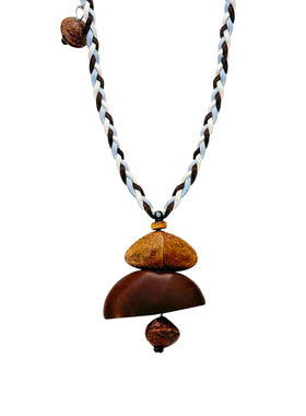 禅意民族风植物果壳编绳项链女新中式小众设计毛衣链日常百搭配饰