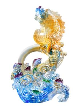 招财年年有鱼鳌龙鱼摆件