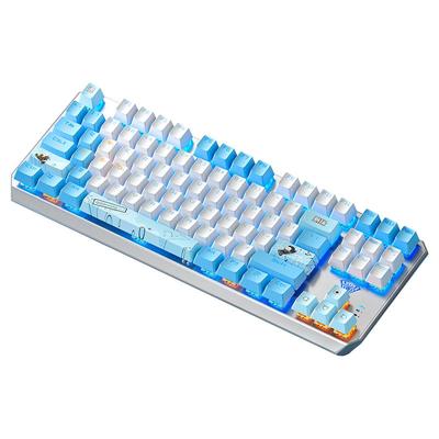 狼蛛F87键f3087机械键盘有线无线蓝牙电竞游戏青茶红轴台式笔记本