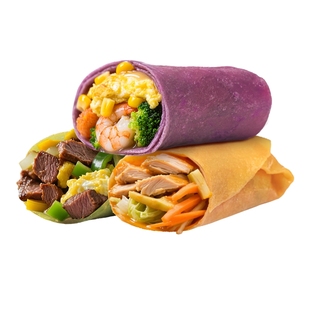 一号农场高蛋白全麦虾仁鸡蛋卷早餐代餐黑椒牛肉卷低脂竹笋鸡肉卷