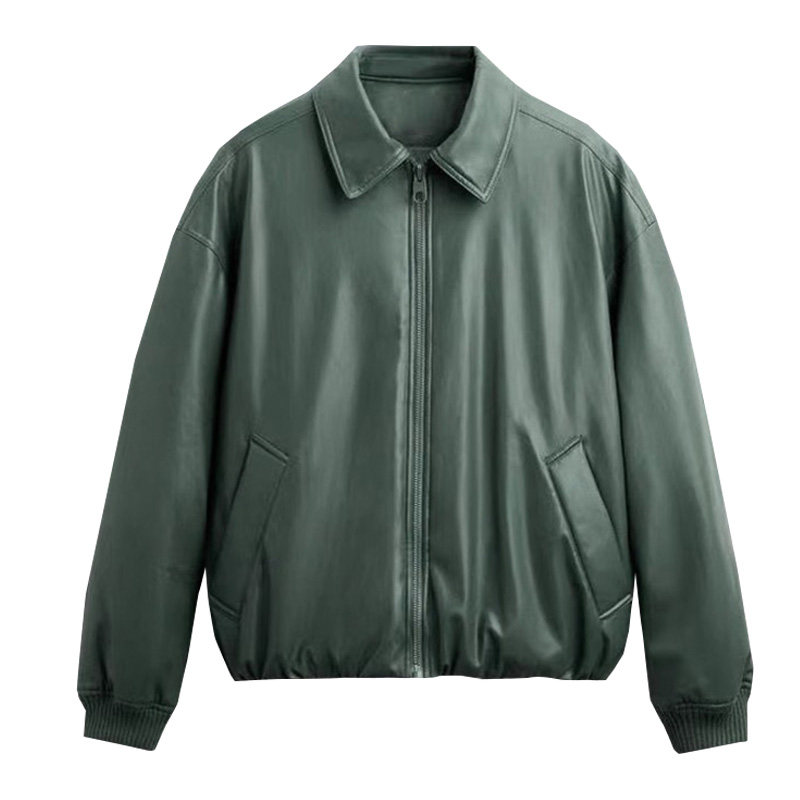 西班牙单！ZA男装翻领冬季皮棉服