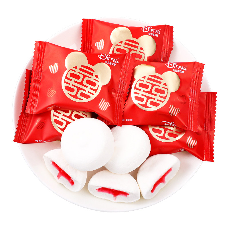 夹心棉花糖喜糖婚糖批发结婚专用