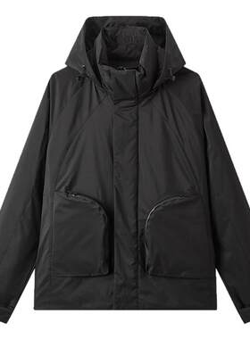 男秋冬款风连帽工装羽绒服男装