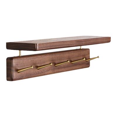 进门口玄关黑胡桃实木钥匙挂钩