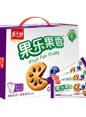 嘉士利果乐果香蓝莓夹心饼不粘牙