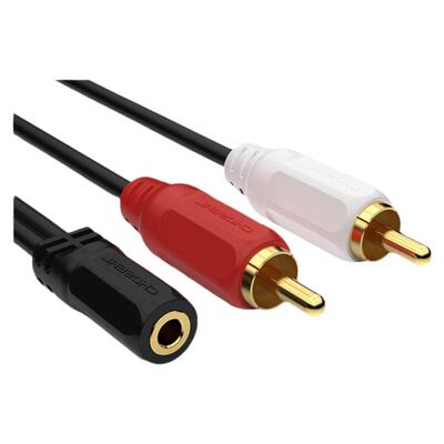 秋叶原3.5mm母转2RCA双莲花