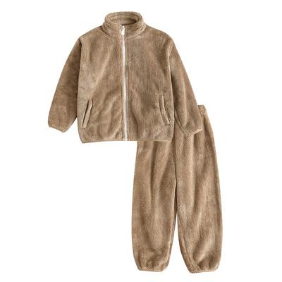 勿寻儿童双面绒保暖家居服套装