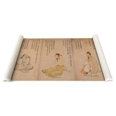 国画道家修真图原版高清复制卷轴