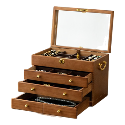实木首饰盒复古高档精致新婚礼物