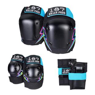 美国187专业护具套装滑板陆冲轮滑鞋bmx溜冰平衡车骑行儿童成人