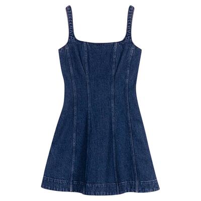 Maje法式时尚收腰短款牛仔连衣裙