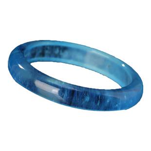 吴老头水晶 巴西老料冰种玻璃体海蓝宝手镯捡漏 女款礼物证书饰品