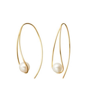 日剧gakki新垣结衣长款珍珠耳环