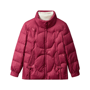 中老年妈妈新中式羽绒服女冬季新款老太太加厚防寒服奶奶保暖外套