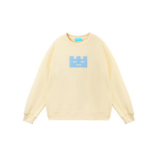 TGWALL「快乐小方块」发泡印花宽松圆领卫衣男女韩系国潮套头上衣