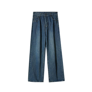 NASA STUSY美式高街2025新款秋冬装宽松直筒牛仔裤男款休闲长裤子