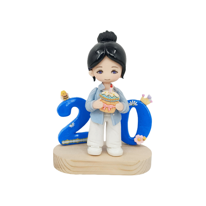 盲盒定制小紅書玩偶定制生日禮品石塑粘土人偶軟陶小泥人Q版人偶
