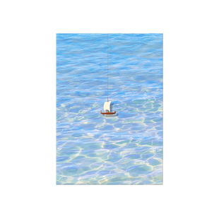 一帆风顺入户玄关水波纹装饰画大海现代简约小众艺术客厅餐厅挂画