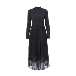 恩瑞妮商场同款2025冬季新款宽松百搭显瘦气质淑女针织连衣裙女