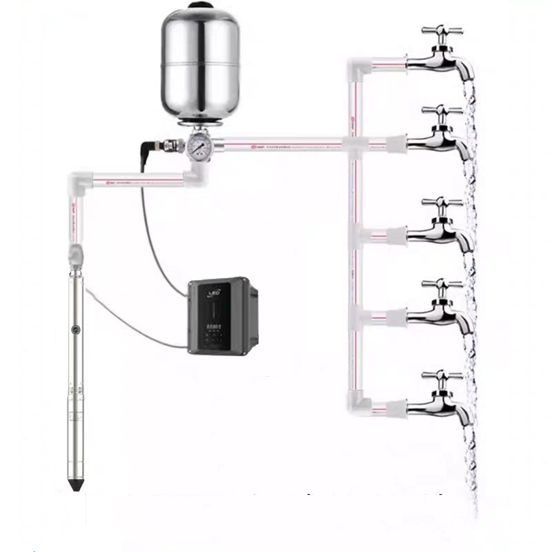 利欧智能变频恒压深井泵自动启停节能省电220V高扬程潜水泵增压泵