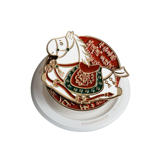 原创正念【转运灵驹】磁吸气囊支架金属旋转解压指尖陀螺手机支架