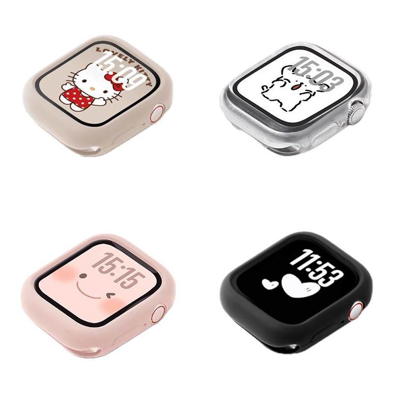 美派适用苹果手表S10保护壳iwatchs11硅胶保护套applewatch10女款9半包8软壳7透明智能SE3防摔边框