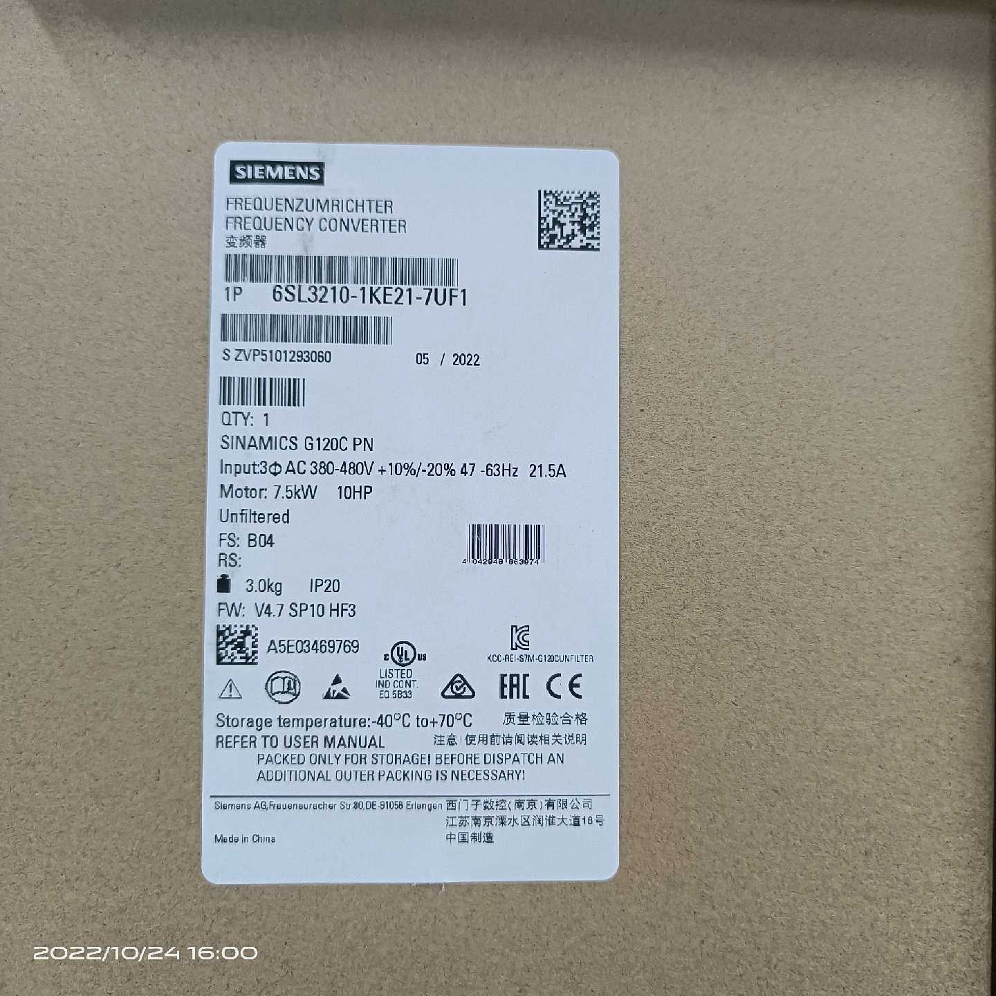 议价6SL32101KE217UF1变频器适用