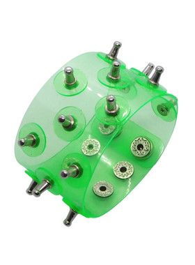 奶嘴铆钉圆盘垫片翠绿软塑料手链