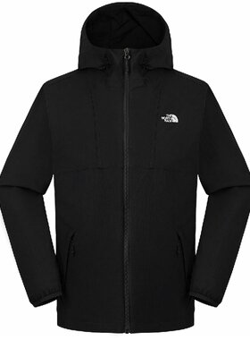 北面THE NORTH FACE 男士时尚百搭连帽长袖夹克外套防晒皮肤衣