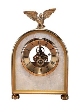 欧式铜鹰静音座钟卧室