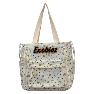 高颜值补习袋学生党韩系ins风印花手提布袋大容量上课书包斜挎包