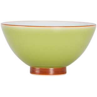 萧琴 柠青颜色釉茶碗主人杯三才盖碗男女喝茶杯斗笠杯茶具套组