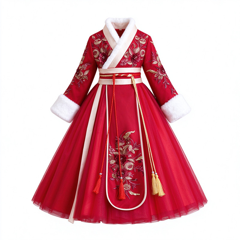女童秋冬新款汉服拜年服