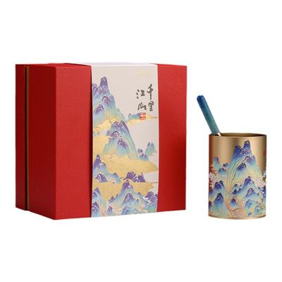 朱炳仁铜千里江山文房套装