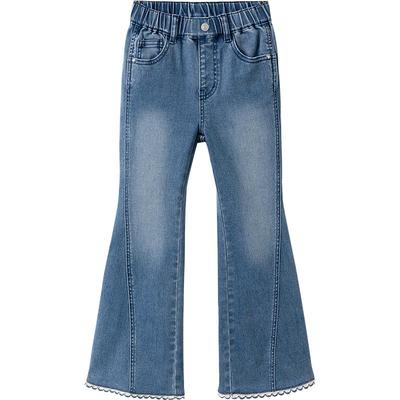 儿童牛仔裤洋气百搭休闲复古裤子