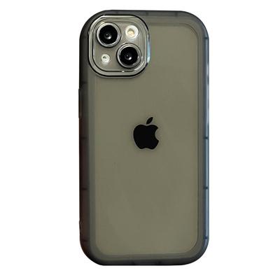 情侣简约透明弧形气囊手机壳