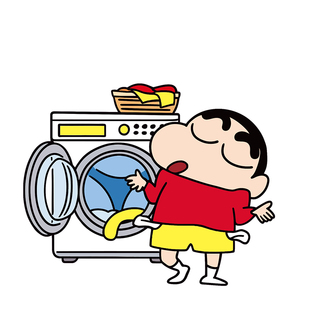 蜡笔小新记得掏兜滚筒洗衣机外壳贴纸装饰卫生间浴室遮丑装饰静电