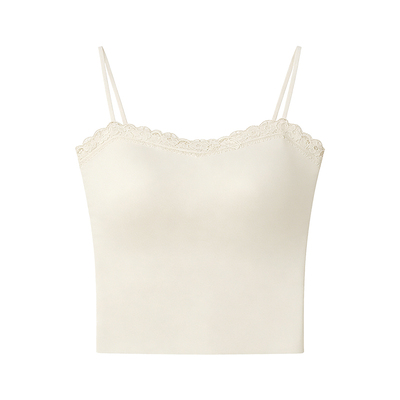 小胸加厚蕾丝细肩带吊带背心