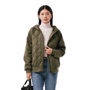 千仞岗冬季女士连帽短款轻薄羽绒服宽松百搭时尚通勤外套送妈妈