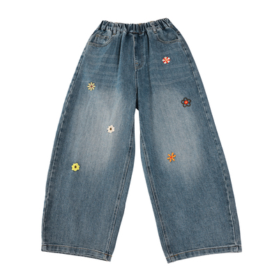 胖女童加绒牛仔裤80-160斤